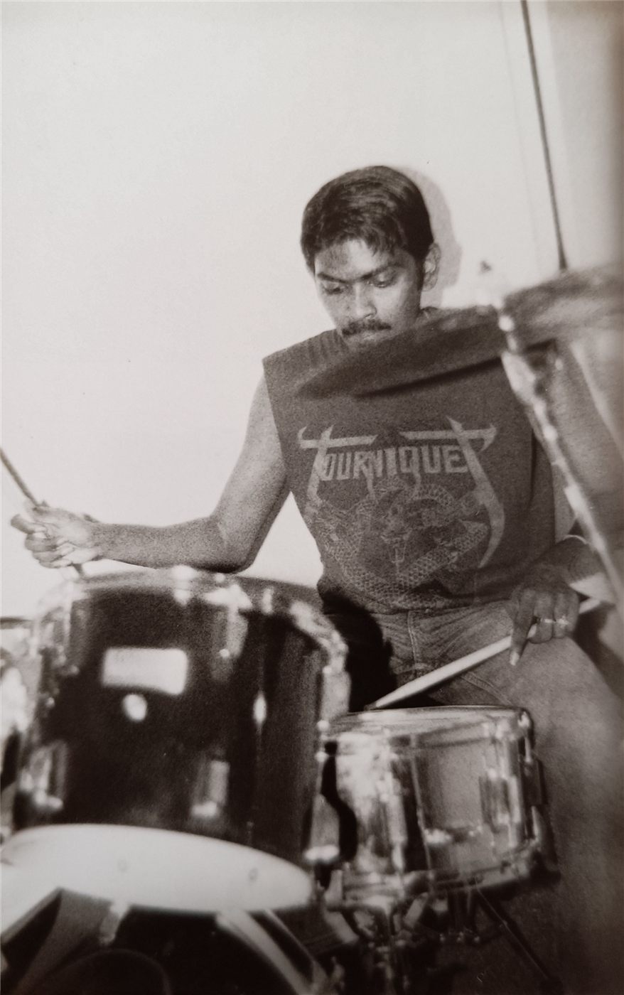 Jeret Christopher on drums, early Necromanicide era